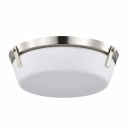 Rowen Flush Mount Fixture w/o Bulbs, 3-Light, 120V, Brushed Nickel