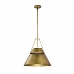 Adina Large Pendant Light Fixture w/o Bulbs, 3-Light, Natural Brass