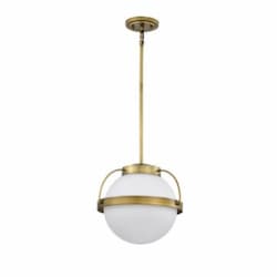 Lakeshore Medium Pendant Light Fixture w/o Bulb, 120V, Natural Brass