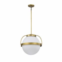 Lakeshore Large Pendant Light Fixture w/o Bulb, 120V, Natural Brass