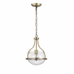 10-in Amado Pendant Light Fixture w/o Bulb, 120V, Vintage Brass