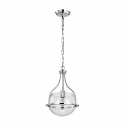 10-in Amado Pendant Light Fixture w/o Bulb, 120V, Polished Nickel