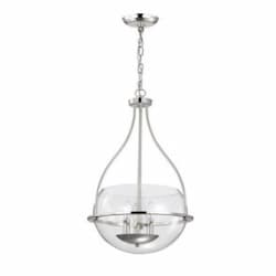 14-in Amado Pendant Light Fixture w/o Bulbs, 3-Light, Polished Nickel