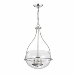 14-in Amado Pendant Light Fixture w/o Bulbs, 3-Light, Polished Nickel