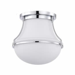 10-in Valdora Flush Mount Fixture w/o Bulb, 120V, Polished Nickel