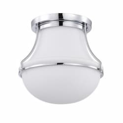 14-in Valdora Flush Mount Fixture w/o Bulb, 120V, Polished Nickel