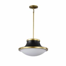 18-in Lafayette Pendant Fixture w/o Bulbs, 3-Light, 120V, MB/NB