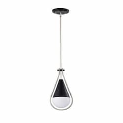 6-in Admiral Pendant Fixture w/o Bulb, Matte Black/Brushed Nickel