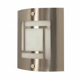 9in Wall Light Fixture w/ GU24 Bulb, Brushed Nickel