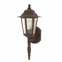 Cornerstone, 18" Wall Lantern Light, Clear Seeded Glass, Old Bronze Finish