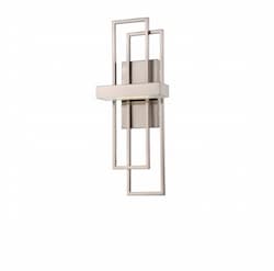 10W Frame LED Wall Sconce, Brushed Nickel, 3000K