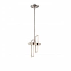 10W Frame LED Pendant Light, Brushed Nickel, 3000K