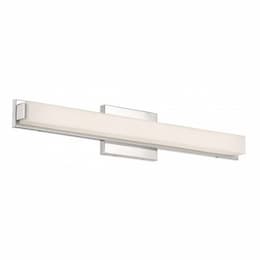 Slick LED 25" Vanity Light Fixture, Polished Nickel, Frosted Acrylic