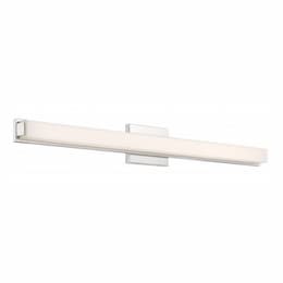 Slick LED 36" Vanity Light Fixture, Polished Nickel, Frosted Acrylic