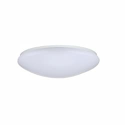 19-in 32.5W LED Flush Mount w/Sensor, Round, 120V, CCT Selectable, WHT