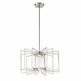 12W, Wired LED Pendant Lights, Brushed Nickel Finish