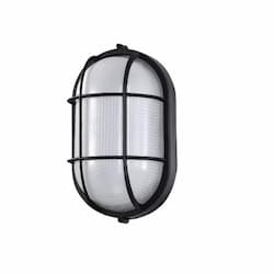 18.5W LED Bulk Head Fixture, Oval, 1000 lm, 120V, 3000K, Black