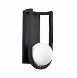 6W LED Cradle Wall Lantern, Medium, Dimmable, 120V, Black/White