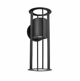 10W LED Continuum Wall Lantern, Small, Dimmable, 120V, Black