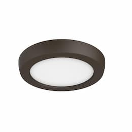 5-in 9W LED Blink Flush Mount, Round, 120V, CCT Selectable, Bronze