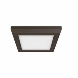 5-in 9W LED Blink Flush Mount, Square, 120V, CCT Selectable, Bronze