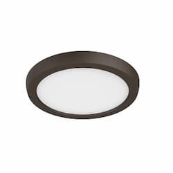 7-in 11W LED Blink Flush Mount, Round, 120V, CCT Selectable, Bronze