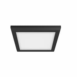 7-in 11W LED Blink Flush Mount, Square, 120V, CCT Selectable, Black