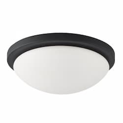 11-in 18W LED Button Flush Mount, Dim, 120V, SelectCCT, Matte Black