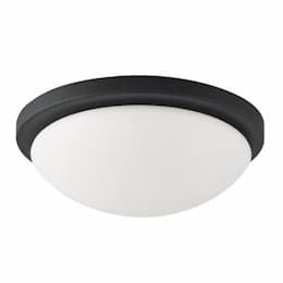 13-in 18W LED Button Flush Mount, Dim, 120V, SelectCCT, Matte Black