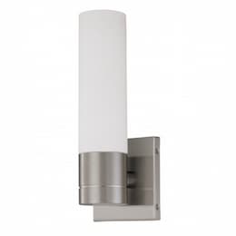 12W, Link LED Tube Wall Sconce Light, Brushed Nickel Finish