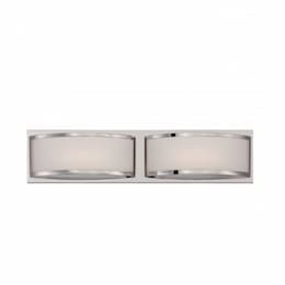 9.6W Mercer LED Wall Sconce Light, Polished Nickel