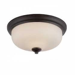 19.6W Kirk LED Semi-Flush Mount, 2-Light, Mahogany Bronze