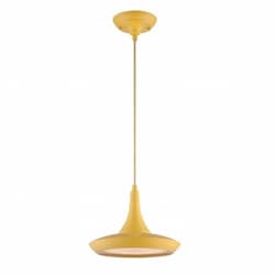 20W Fantom LED Colored Pendant Light, Rayon Wire, Yellow Finish