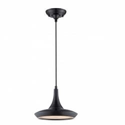 20W Fantom LED Colored Pendant Light, Rayon Wire, Black Finish