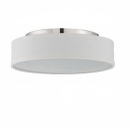 18W Heather LED Flush Mount, Polished Nickel, 3000K