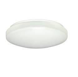 14in LED Flush Mount Light Fixture, White