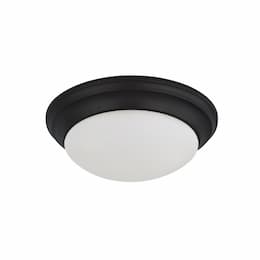 14-in 25W Flush Mount Twist & Lock Fixture, 2100 lm, Matte Black