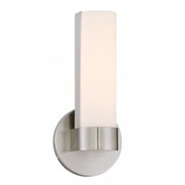 10W LED 6" Vanity w/ White Acrylic Lens, Brushed Nickel, 3000K