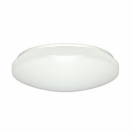14" LED Flush Mount Light Fixture, White, Acrylic, Dimmable 0-10V