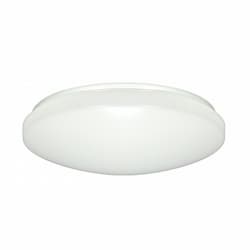 14" LED Flush Mount Light Fixture w/ Occupancy Sensor, White, Acrylic