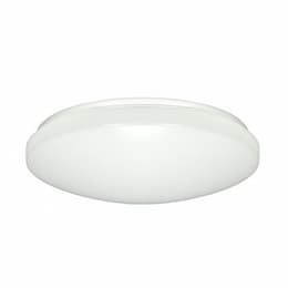 14" LED Flush Mount Light Fixture, White, Acrylic, Dimmable (50%)