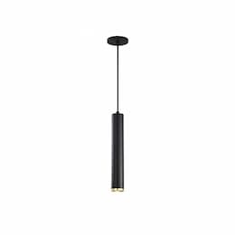 16-in 12W Century LED Pendant, 1020 lm, Matte Black & Brushed Brass