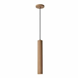 16-in 12W LED Century Pendant Light, Dim, 120V, 3000K, Ash Wood