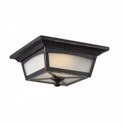 Essex Flush Lantern, Sterling Black