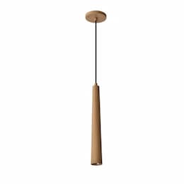 16-in 12W LED Melrose Pendant Light, Dim, 120V, 3000K, Ash Wood