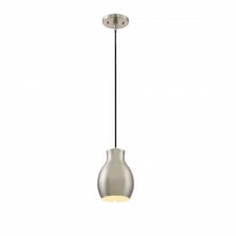 12W Vessel LED Mini Pendant Light, Brushed Nickel