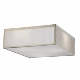 39W LED Flush Fixture w/ Gray Marbleized Acrylic Panels, Brushed Nickel