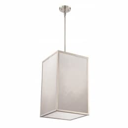 32W LED Foyer Fixture w/ Gray Marbleized Acrylic Panels, Brushed Nickel