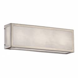 13W LED Vanity Fixture w/ Gray Marbleized Acrylic Panels, Brushed Nickel