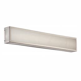 26W LED Vanity Fixture w/ Gray Marbleized Acrylic Panels, Brushed Nickel